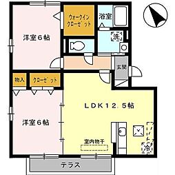 サニーコート 2LDKの間取図画像