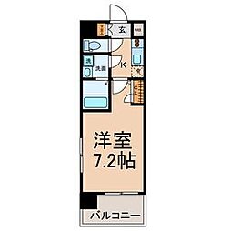 UURコート名古屋名駅 1Kの間取図画像
