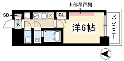 プレリス丸の内オーレル 1Kの間取図画像