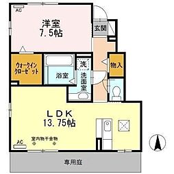 セレーノ 1LDKの間取図画像