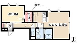 エルヴィータ 1LDKの間取図画像