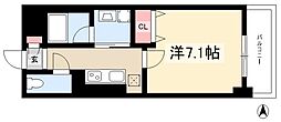 サクシード大曽根 1Kの間取図画像