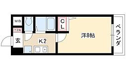 アネックス冨士 1Kの間取図画像