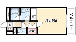 メゾンド・F ワンルームの間取図画像