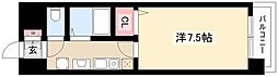 グランメール城西 1Kの間取図画像