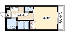 S-FLAT 1Kの間取図画像