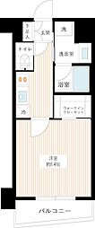 クリオ等々力 1Kの間取図画像