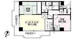 サンフラワー大原 2LDKの間取図画像