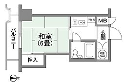 ダイアパレス白子 1Kの間取図画像