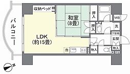 エスカール御宿 1LDKの間取図画像