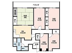 エスカール岩井 5LDKの間取図画像