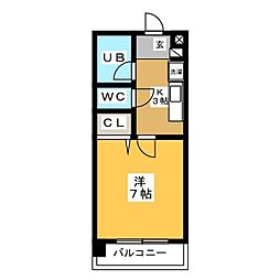 クオーレプロバンス浦安I(F-045) 7階1Kの間取り