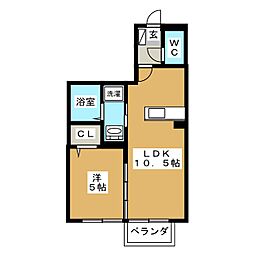 Frecce 1LDKの間取図画像