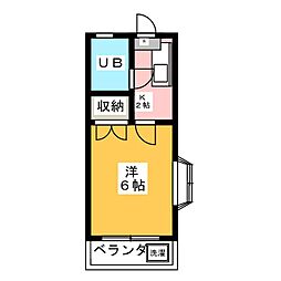 モアコーポ 1Kの間取図画像