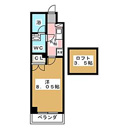 クレオ舞浜3 1Kの間取図画像