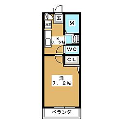 クレストハイムマイハマ 1Kの間取図画像