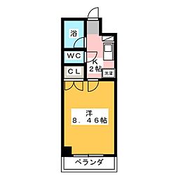 クレオ舞浜2 1Kの間取図画像