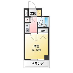 アルタヴィラドゥエ 1Kの間取図画像