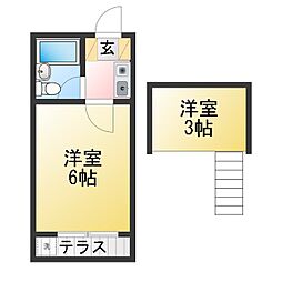 ファーストコート北柏A棟 1Kの間取図画像