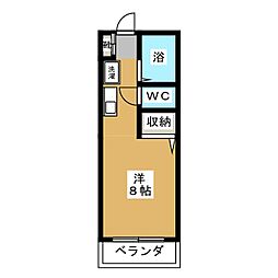 AD南柏 ワンルームの間取図画像