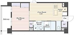 アートレジデンスインおおたかの森 1LDKの間取図画像