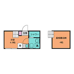 クレール瑞江 1階ワンルームの間取り