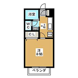 JR総武線 本八幡駅 徒歩3分の賃貸アパート 1階1Kの間取り