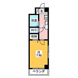 カーサ・コモド 1階1Kの間取り