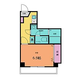 プランドール 4階1Kの間取り