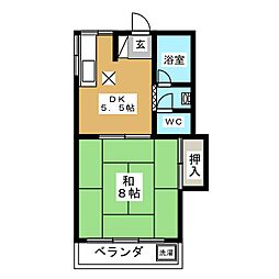 スガコーポ 1DKの間取図画像