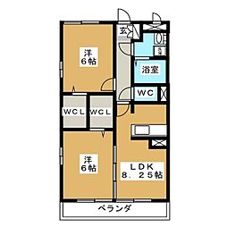 コンフォール瑞江3 2DKの間取図画像