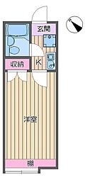 プランドール瑞江2 1Kの間取図画像