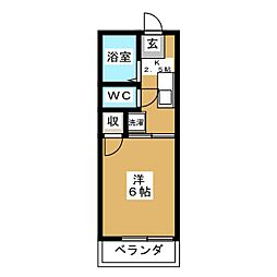ジョイスレジデンス 1Kの間取図画像