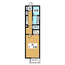 レセンテ・本八幡 1Kの間取図画像