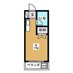 メゾン市川A ワンルームの間取図画像