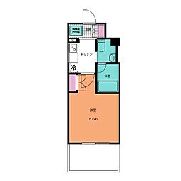 ストーリア市川行徳 4階1Kの間取り