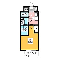 S-RESIDENCE行徳 3階1Kの間取り