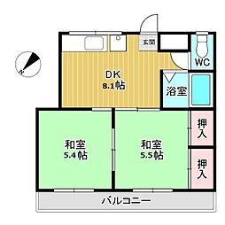 間取図画像 2DK