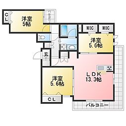 間取図画像 3LDK