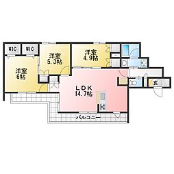 間取図画像 3LDK