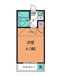 コーポ・スカイ 1Kの間取図画像