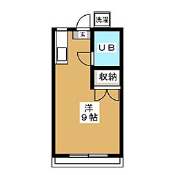 コーポ平塚 ワンルームの間取図画像