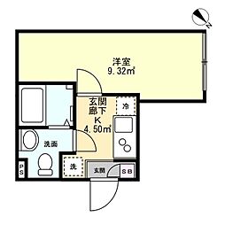 フクテラス行徳駅前 1Kの間取図画像