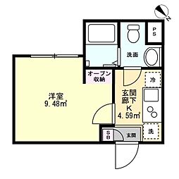 フクテラス行徳駅前 1Kの間取図画像