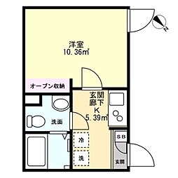 フクテラス行徳駅前 1Kの間取図画像