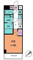 グランカーサ行徳 1Kの間取図画像