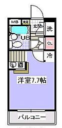 ローズマンションA31番館 ワンルームの間取図画像