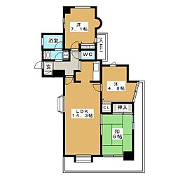 グリーンパーク船橋 9階3LDKの間取り