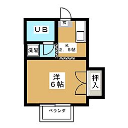 ドルミレポ 1Kの間取図画像