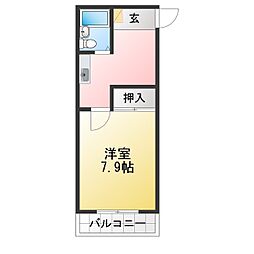 メゾンプレステージ2 1DKの間取図画像